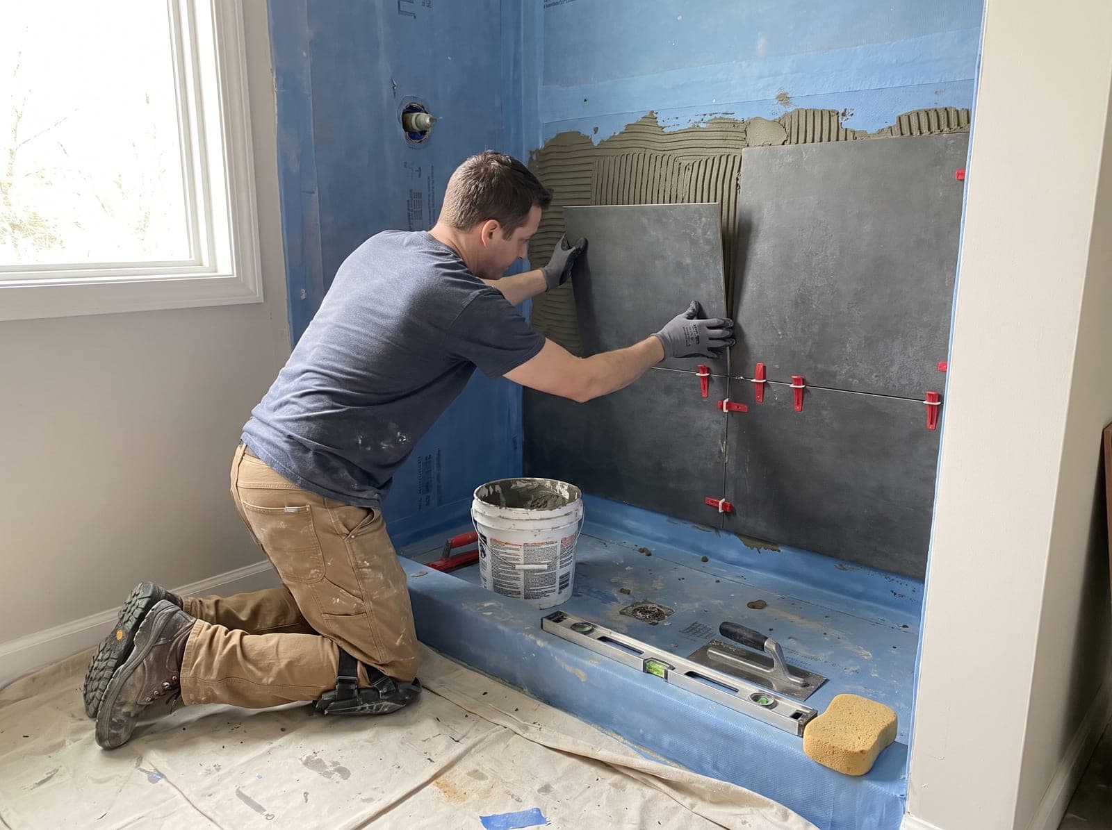 Gilbert General Contractor crew performing bathroom remodeling