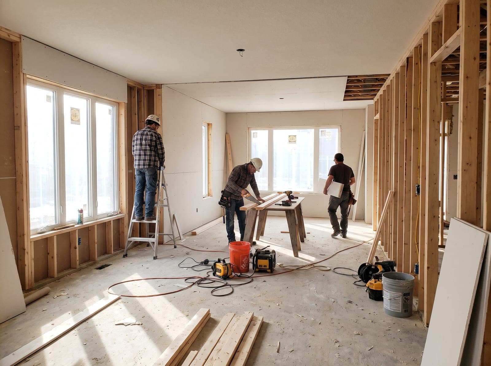 Gilbert General Contractor crew performing flooring installation