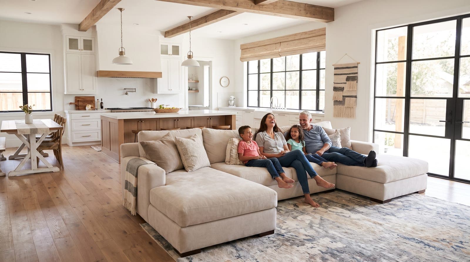 A happy family in a bright, beautifully remodeled East Valley home